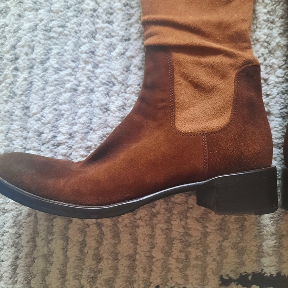 Prada Suede Color block Riding Boots - Picture 6 of 9